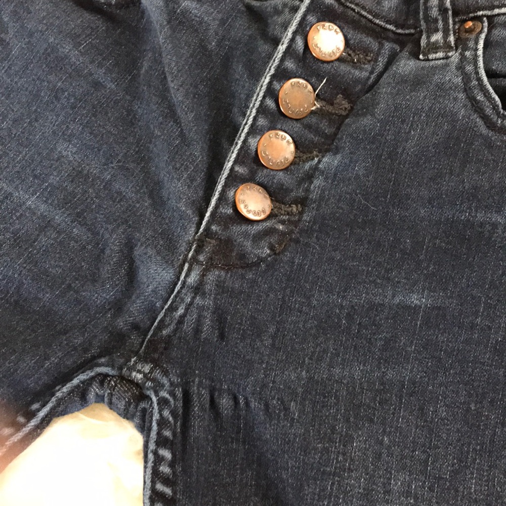 F R E E P E O P L E Reagan Button Front Skinny - image 7